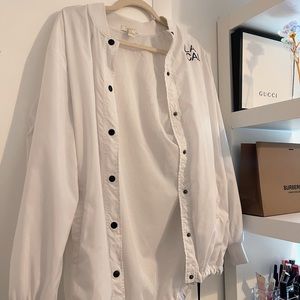 Forever 21 Los Angeles LA CAL White Windbreaker ;)